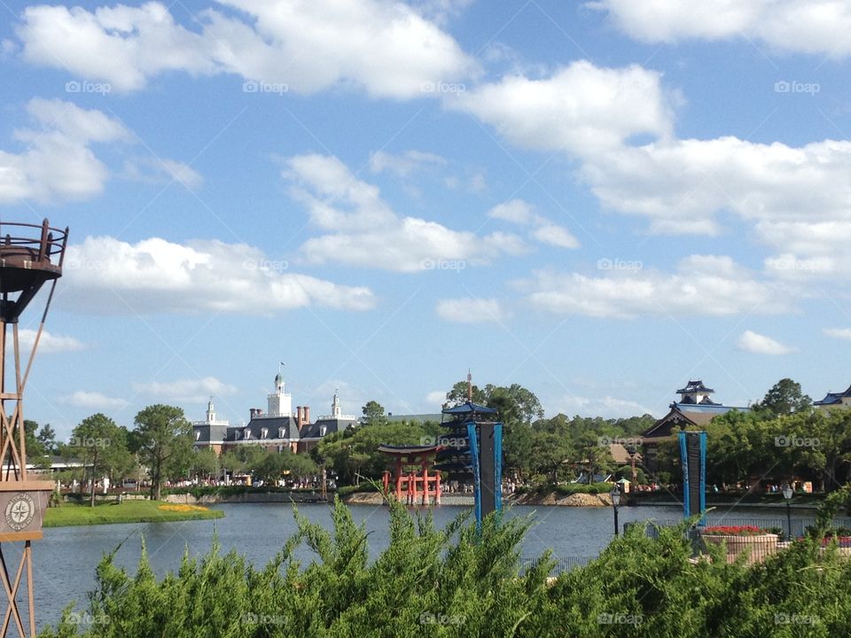 Water view from Epcot