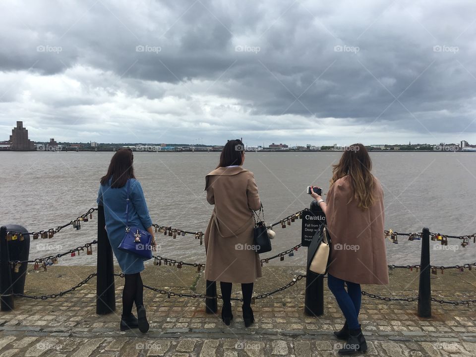 Looking out across the Mersey, Liverpool 