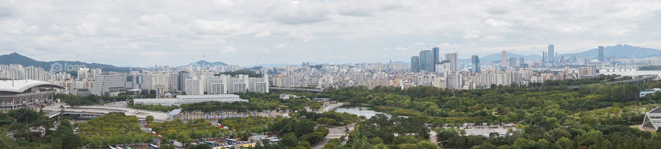 panorama city in South Korea