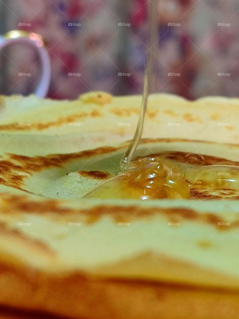 Pancakes. Maslenitsa. Honey. pancakes with honey,