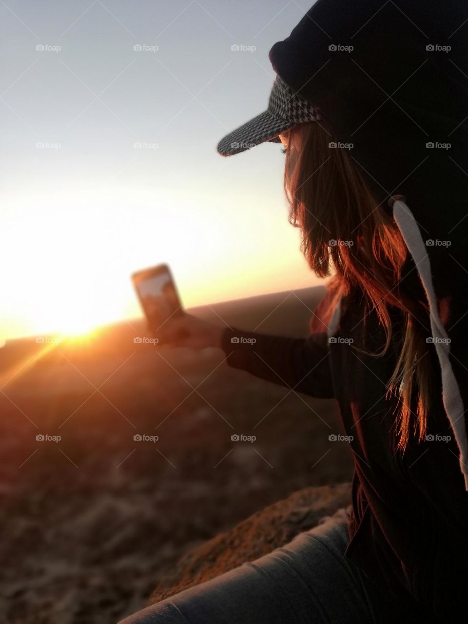 capturando el atardecer