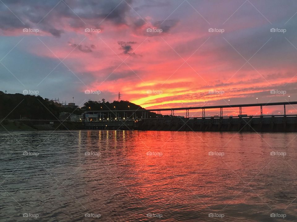 Sunset on the Tennessee River