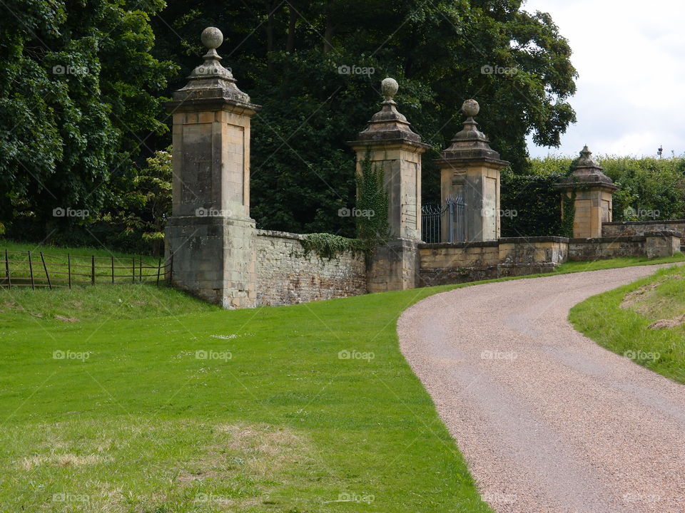 The beautifully landscaped grounds at Castle Howard near York England on a summer day