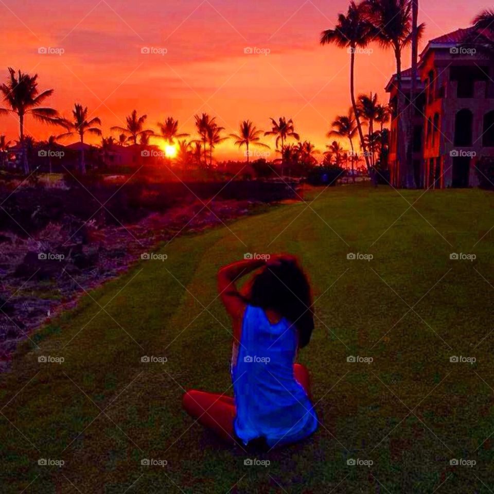 The Beautiful Sunset at Waikoloa 