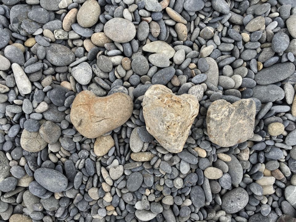 Oregon Beach Rocks "Hearts"
