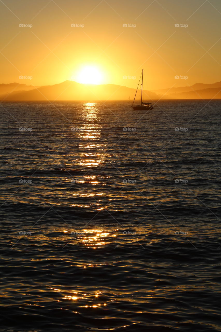 Sunset, Water, Sea, Ocean, Dawn