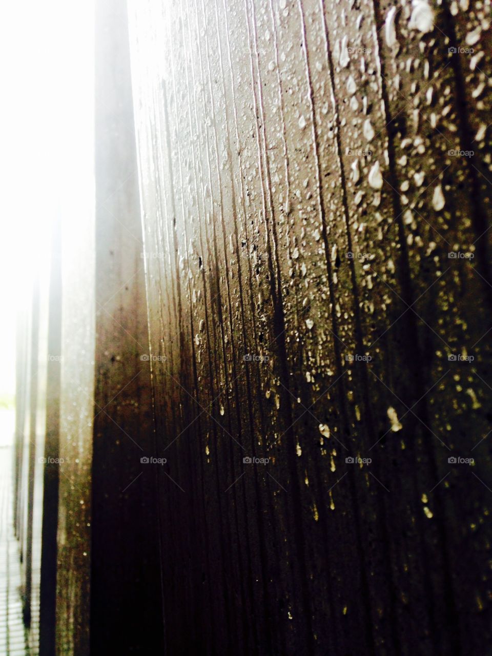 Weeping Stone. Mist condensed into the holocaust memorial in Germany. 