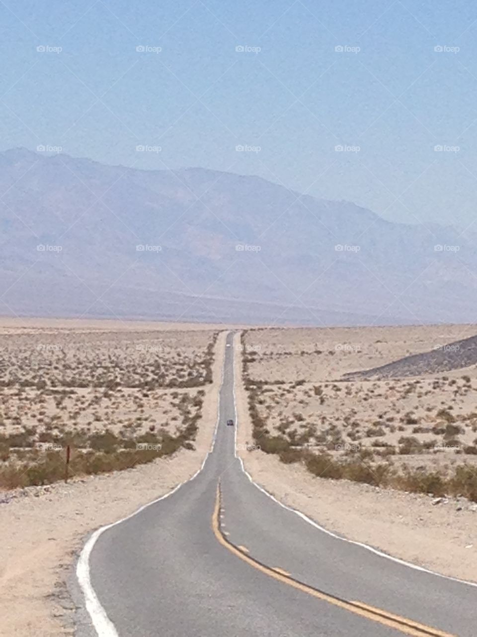 Long road in the Desert