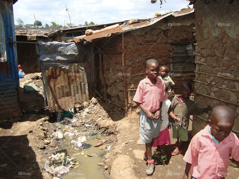the closest view of mathare slums in Nairobi, Kenya