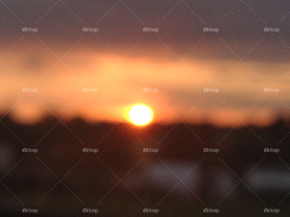 Out of focus sunset