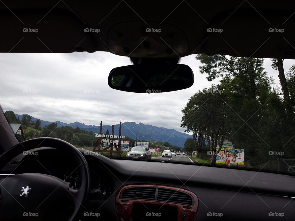 view from a car