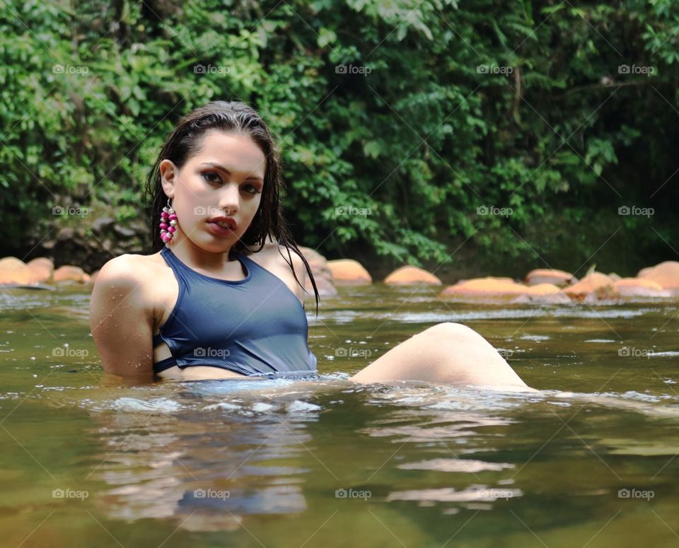 Girl in a Costa Rica River