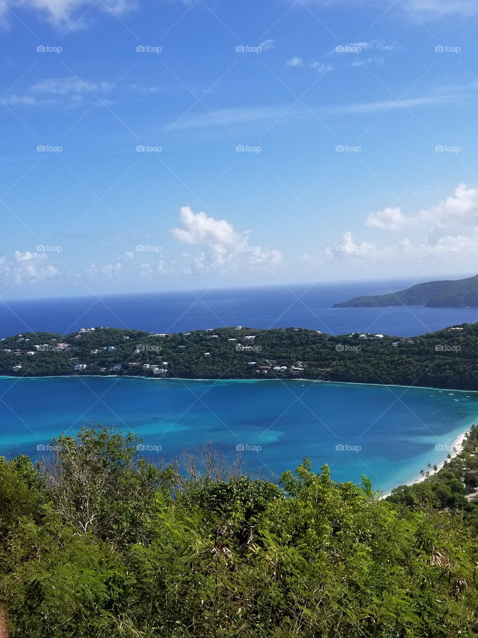 At the top of St Thomas island
