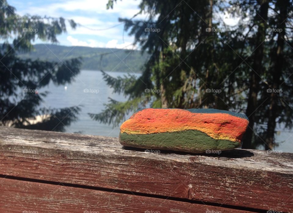 Rock painting on the Shuswap Lakes