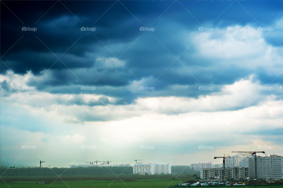 Storm cloud from town Kiev