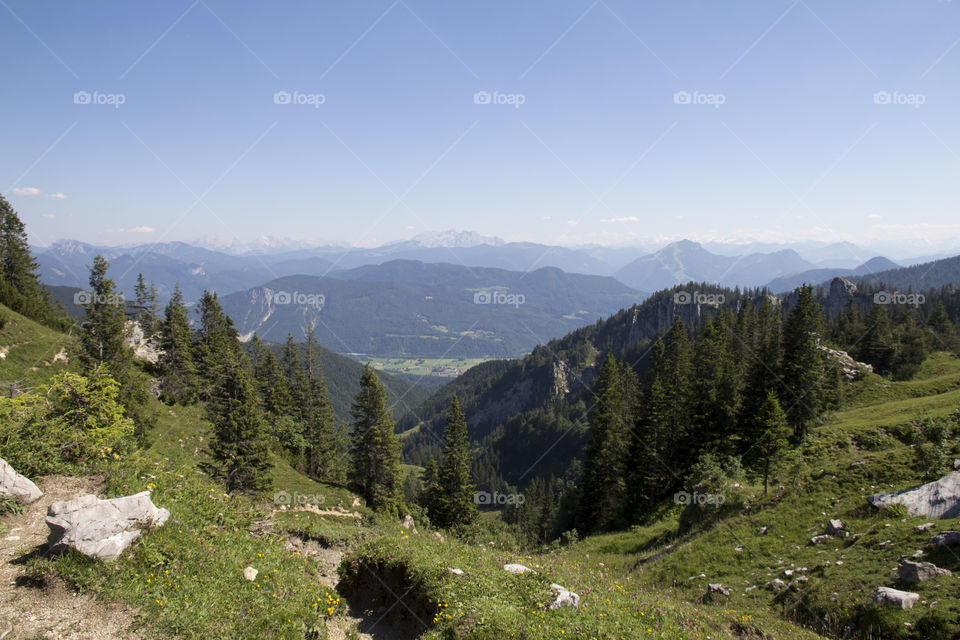 Mountains in summer  - view valley 