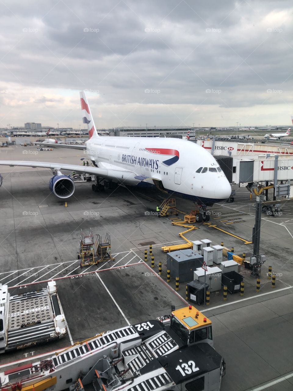 British Airways airplane at London Heathrow Airport 