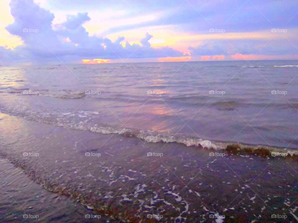 Sunset 🤗 sea 🤗 Reflection sun 👍🙏