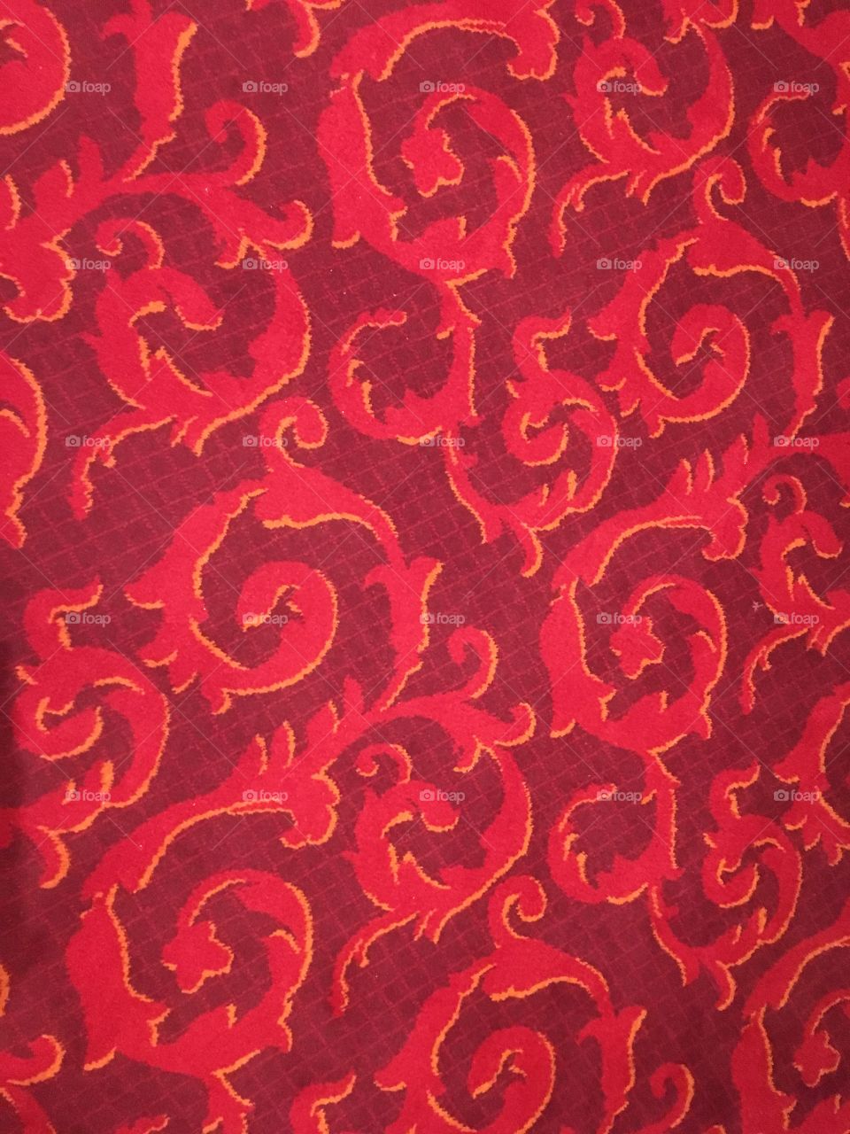 Carpet theatre floor pattern red magenta Bordeaux style classic 