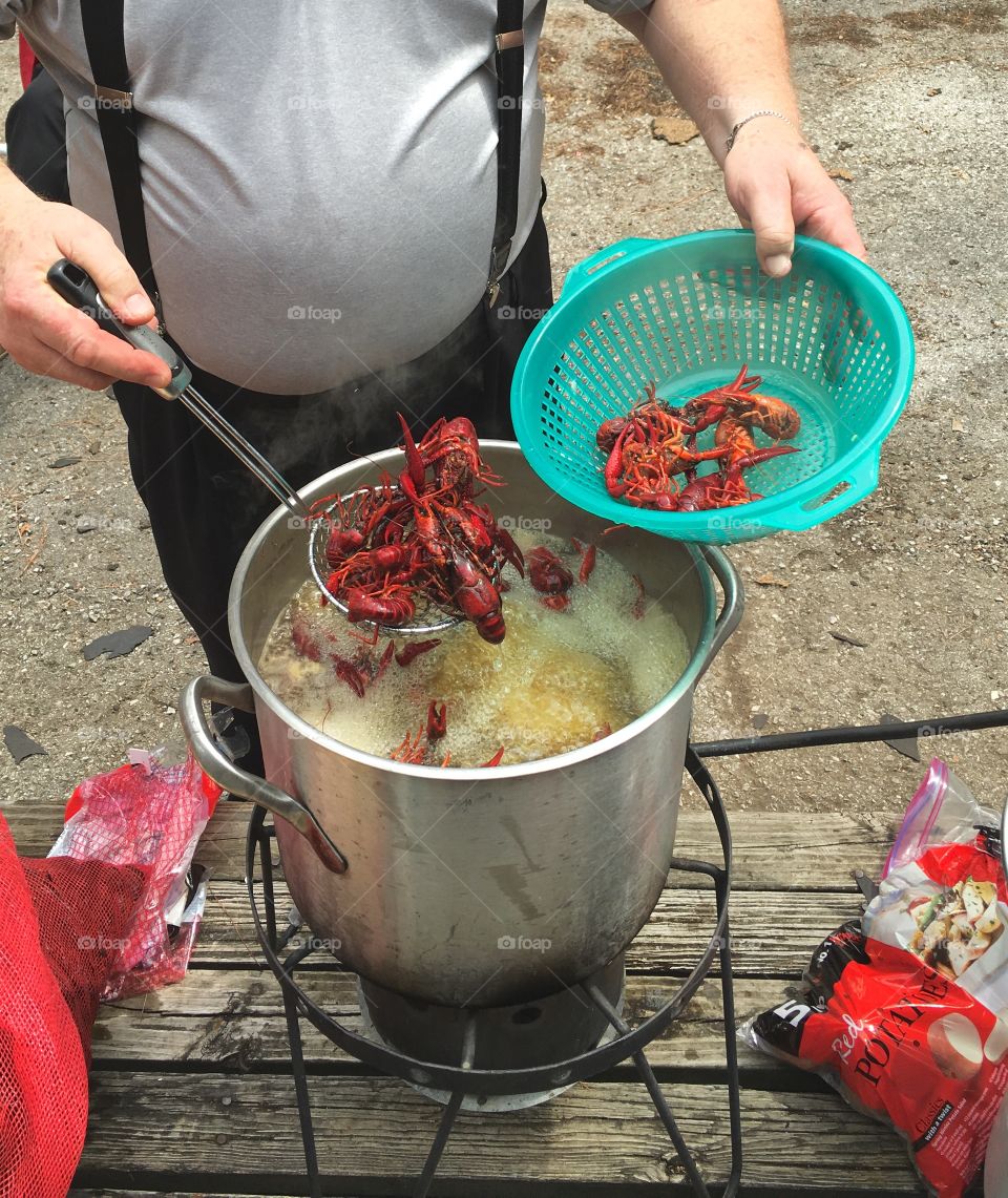 Crawfish boil family tradition