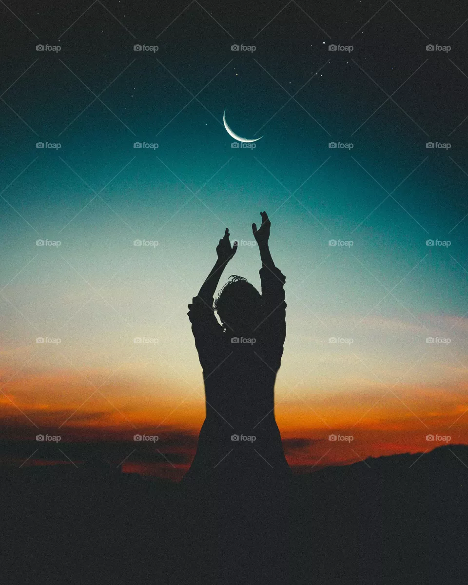 The Beautiful Image at a Time of Sunset .