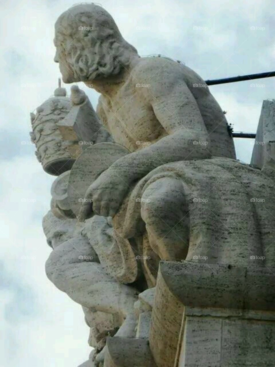 Staue guarding the Vatican Mus. I just loved the humanity carved into the stone figures