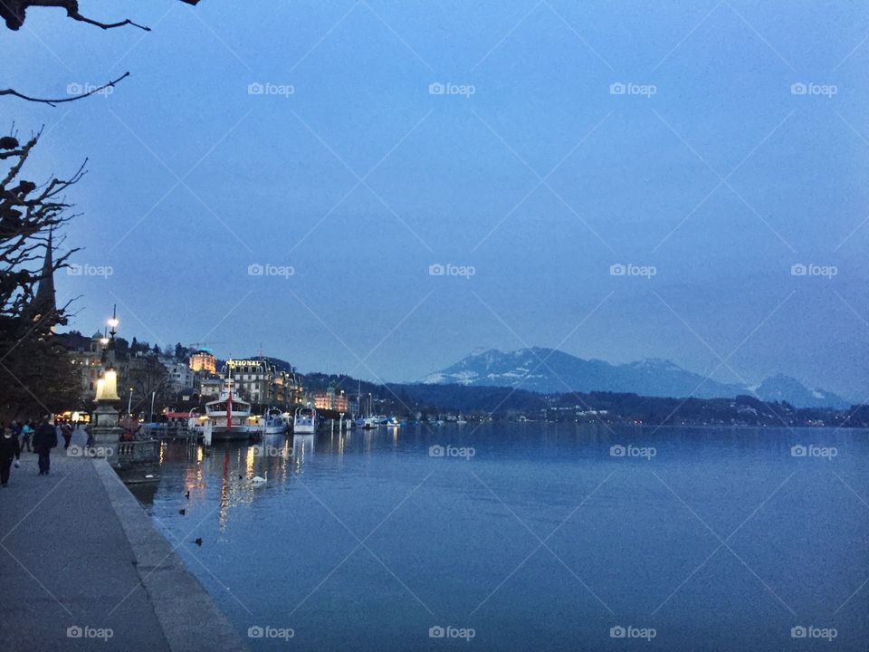 Lakeside view, Lucerne, Switzerland 