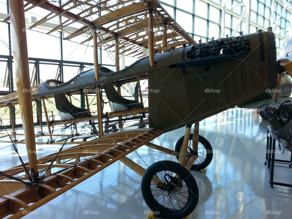 wright brothers. old plane
