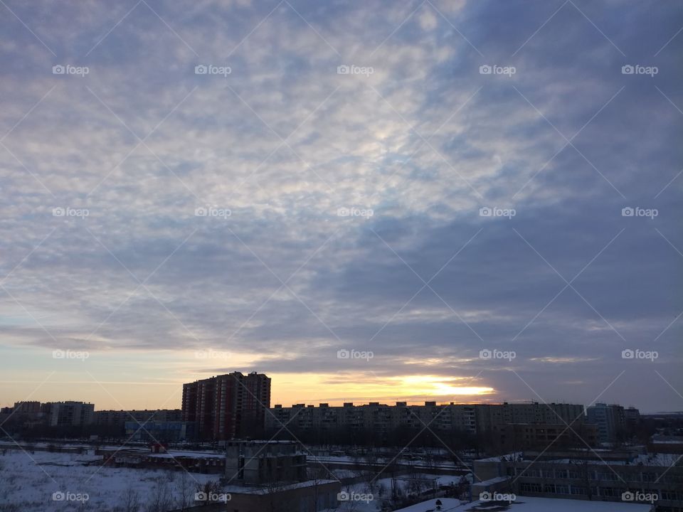 sunset in Orenburg