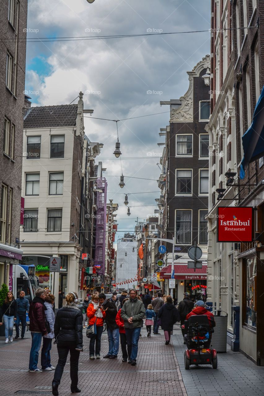 A typical view of an Amsterdam street