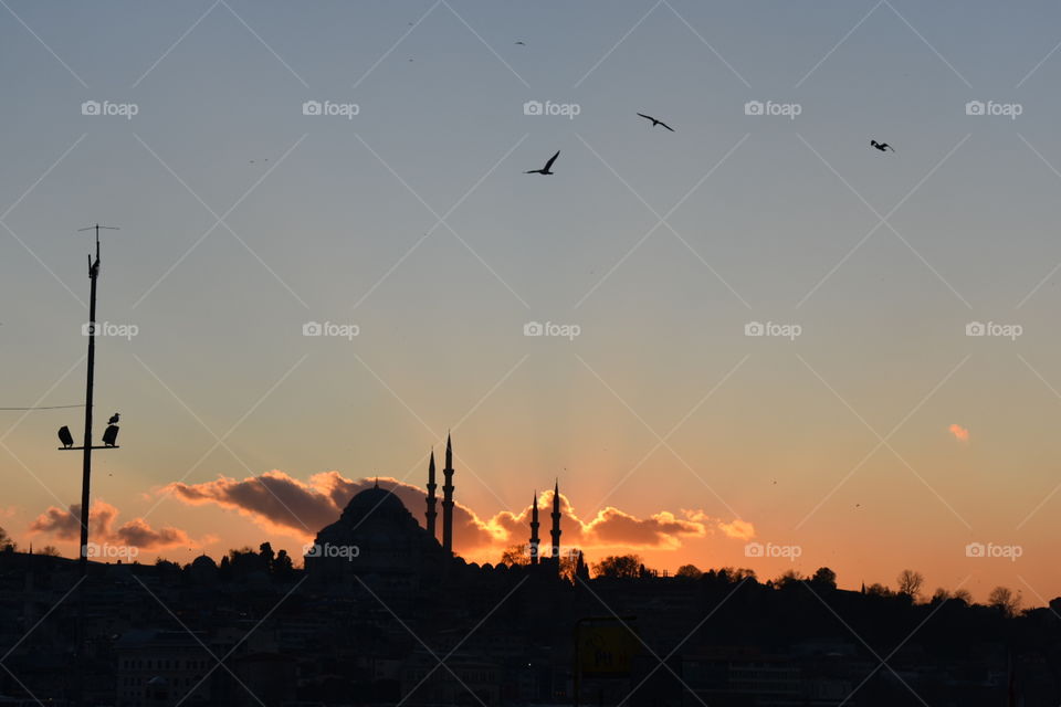 Sunset Istanbul Turkey 