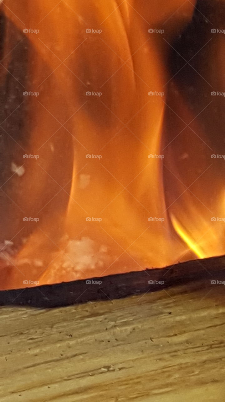closeup flames