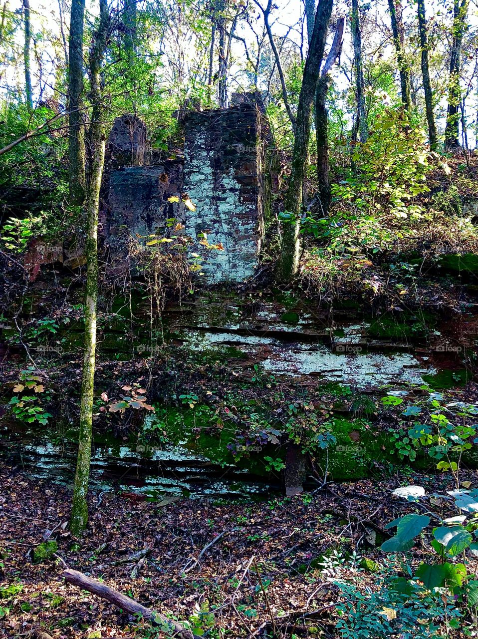Remains of old mining camp