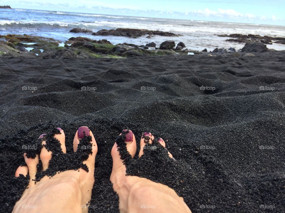 Punalu'u Beach
aka Black Sand Beach 