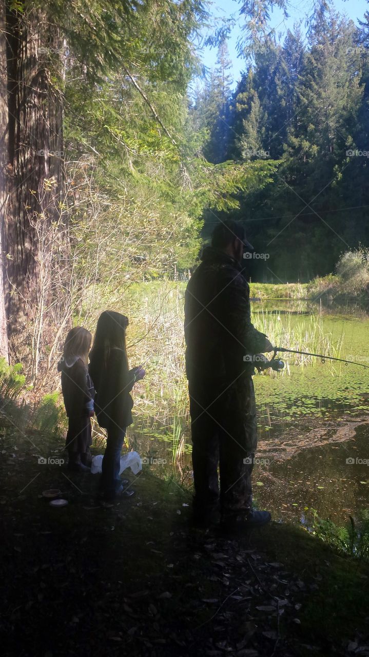 Fishing. First family camping trip