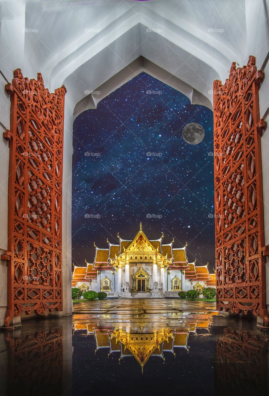Wat Benchamabophit at Bangkok Thailand 