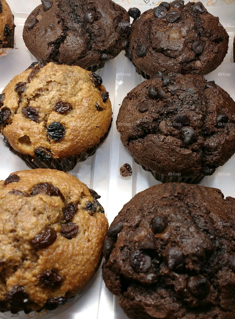 Chocolate Chip and Raisin Muffins