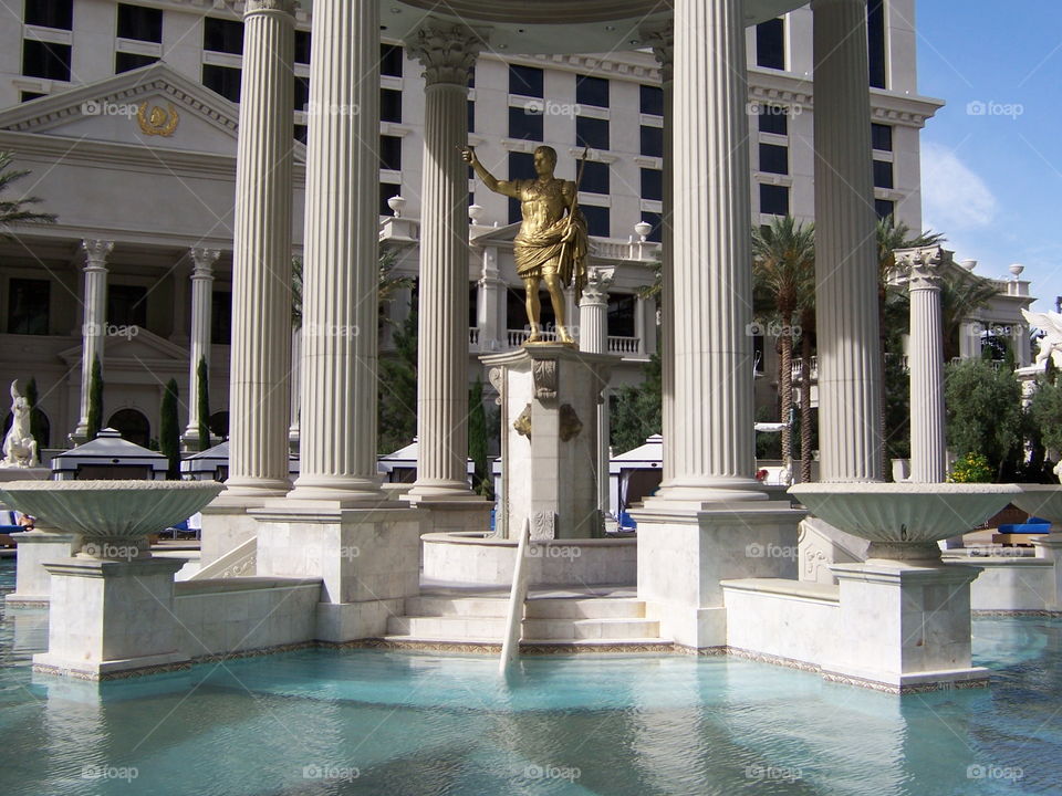 Palace pool. In Las Vegas at Caesars Palace for the weekend
