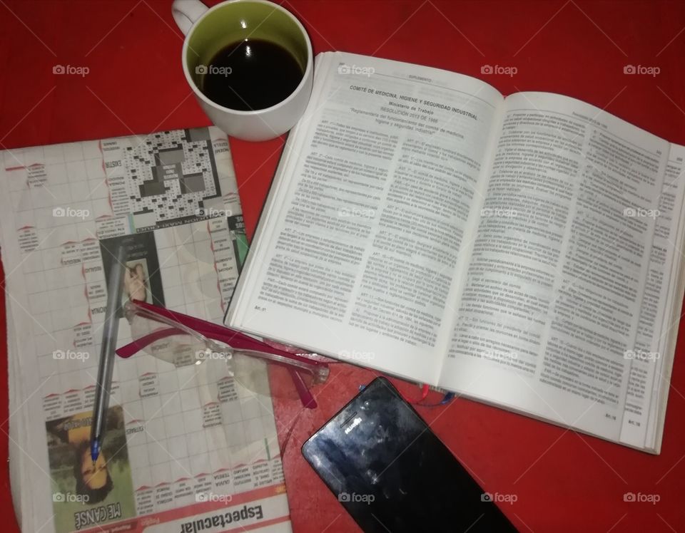 The coffee, newspaper, book with is a balm for the heart and spirit.