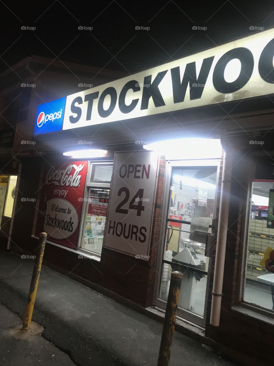 These were the signs used to entice people to stop in stockwoods convenience store 
