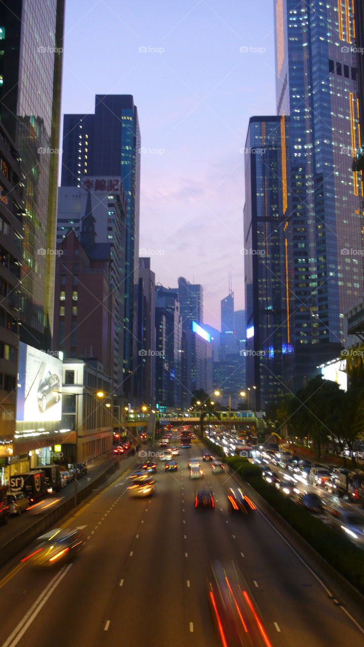 city urban hongkong trafic by kallek