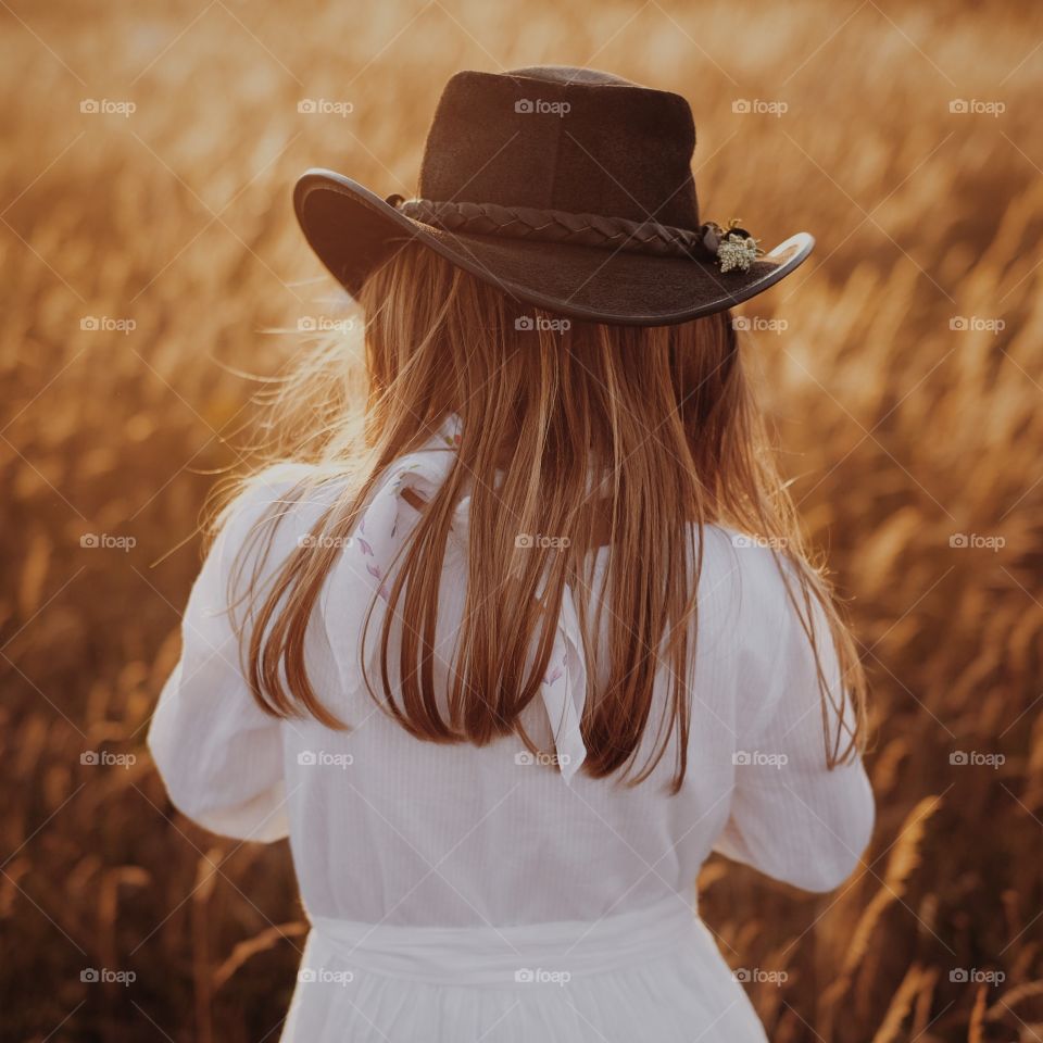 Sunset cowgirl