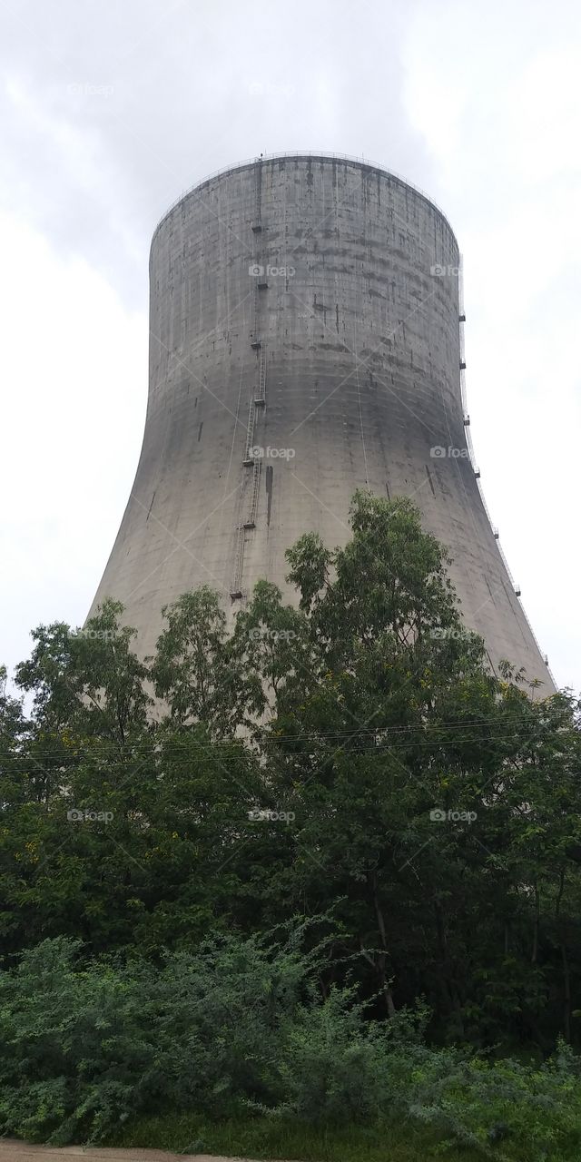 Huge towers for chilling hot water