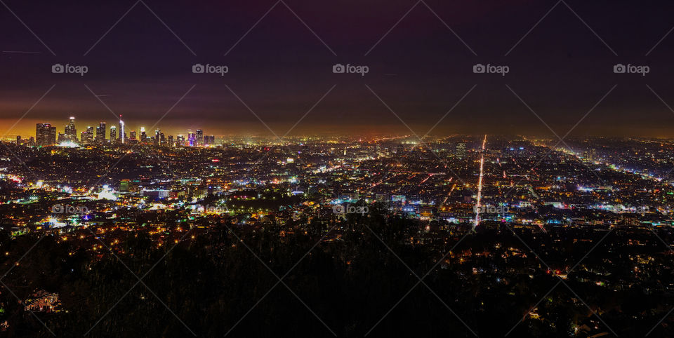 A beautiful view to Los Angeles from Griffith Observatory