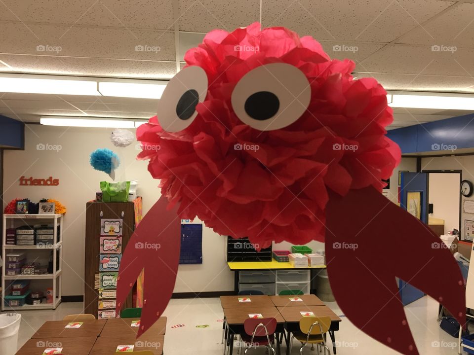 Paper Pom Crab