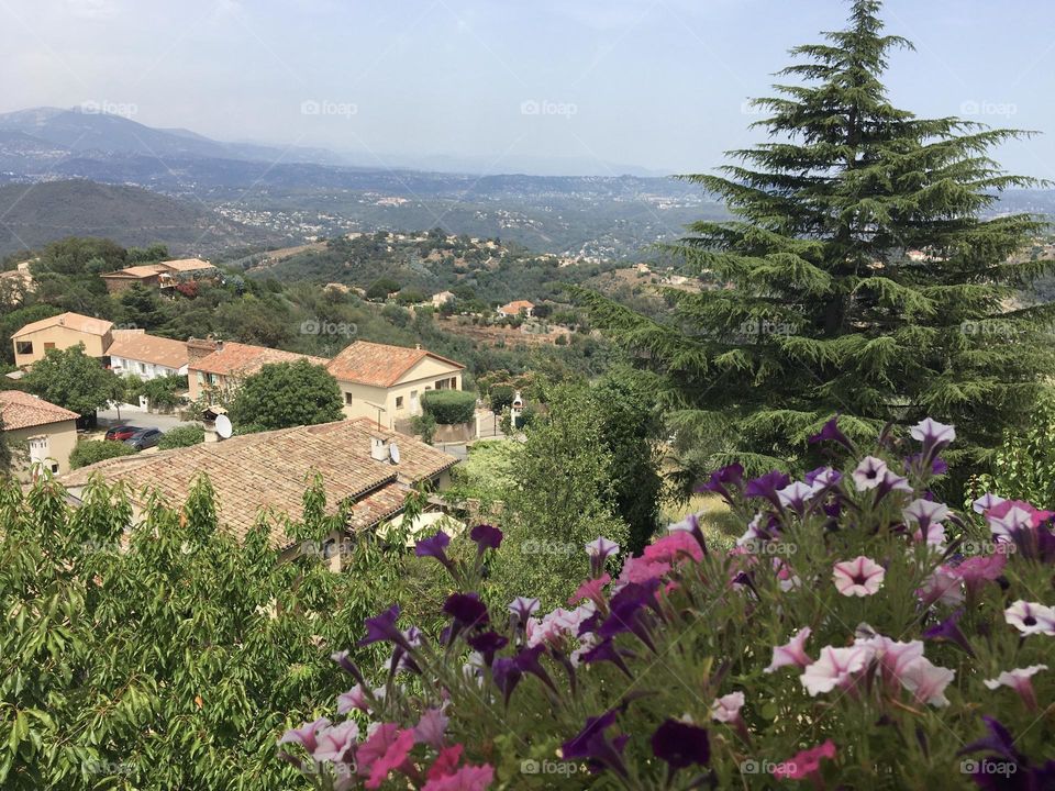 Having flowers on the balcony even with a nice view