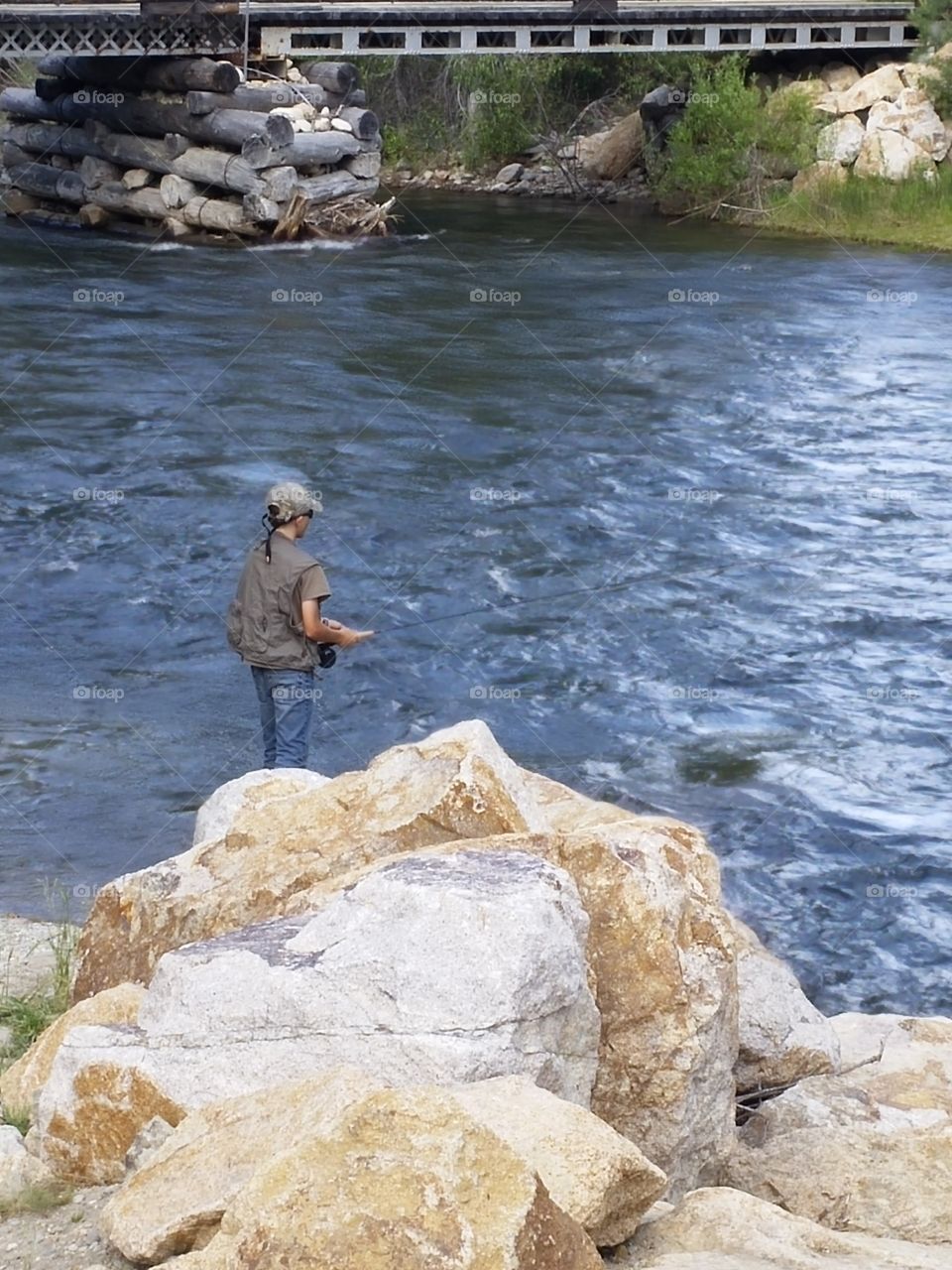 fly fishing the river