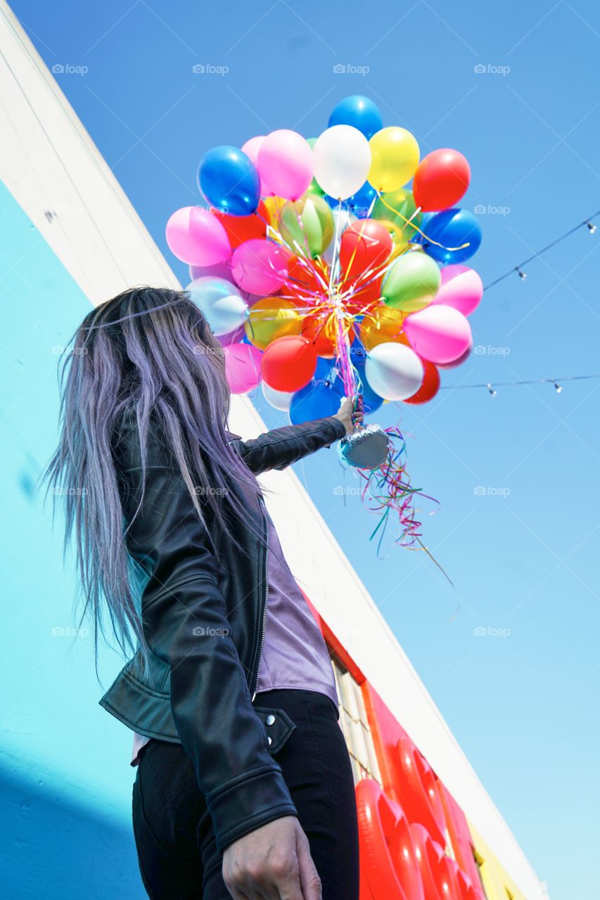 Up, Up, and Away We Go! Nothing like a bunch of balloons against a blue sky to make the day brighter 