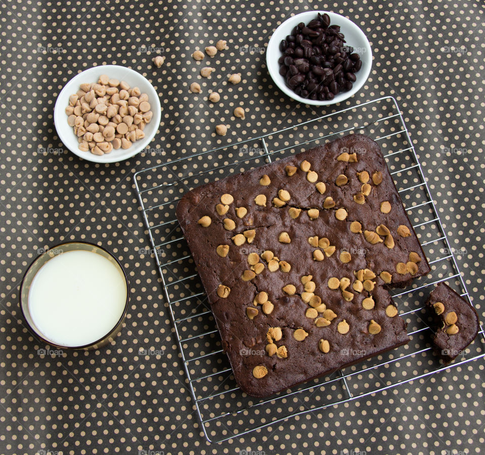 Chocolate peanut butter brownies 