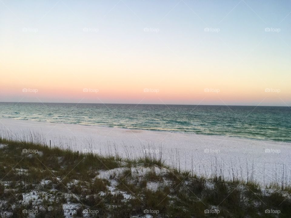 Ocean view at sunset